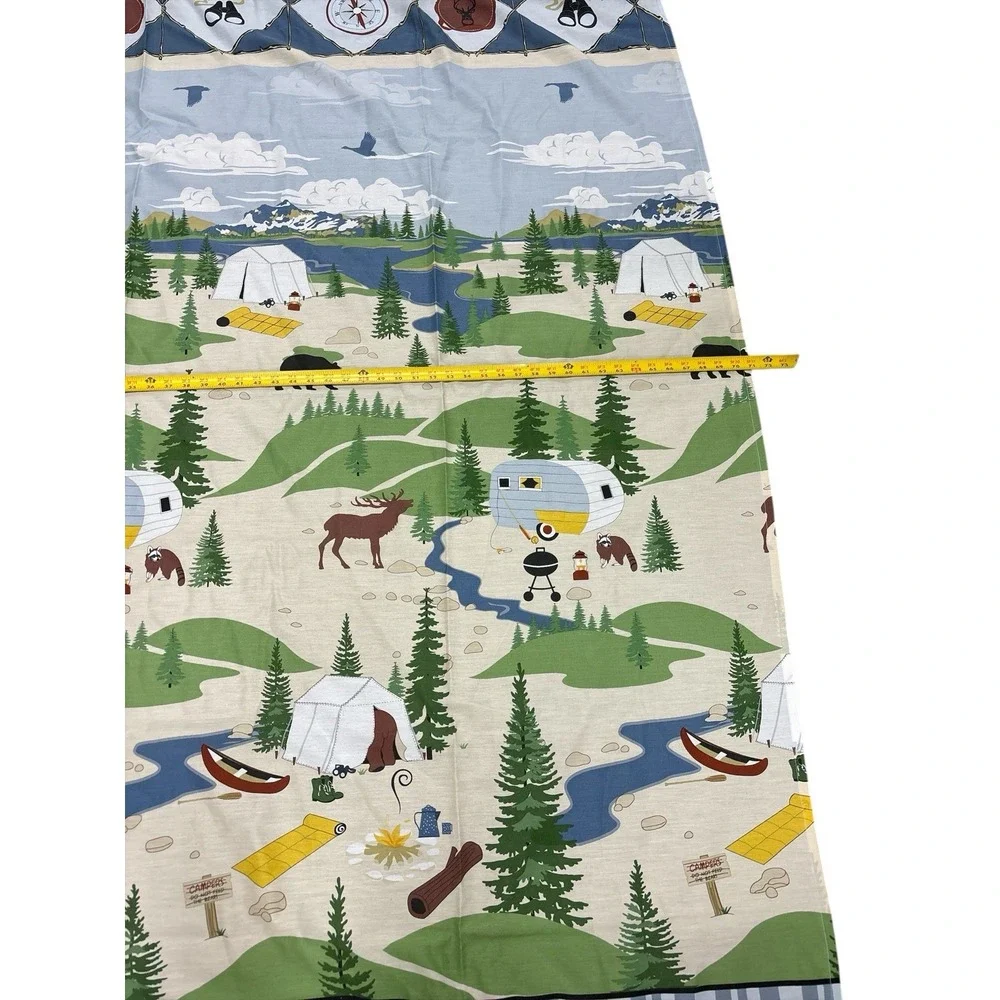 Camping Shower Curtain Camper Cabin Lake House Matching‎ Hooks  72